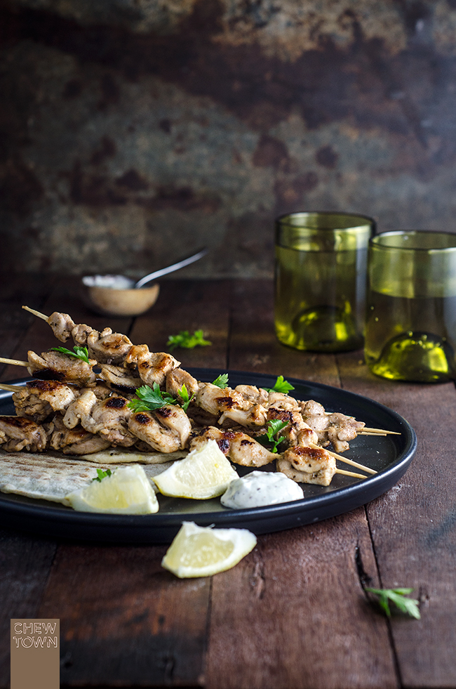 Spiced Kebabs with Lemon Flat Bread | Chew Town Food Blog