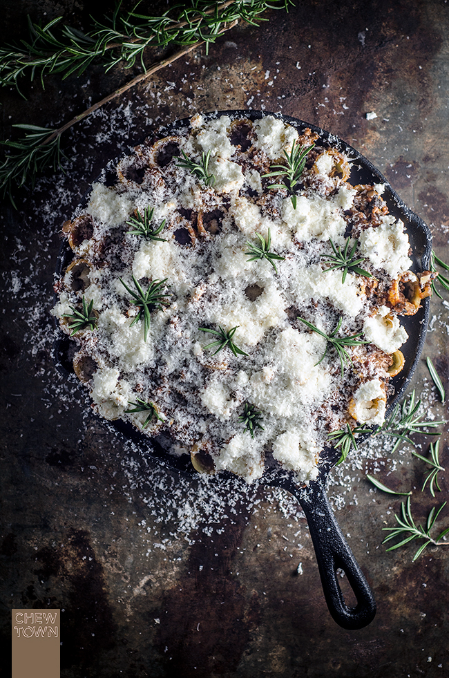 Lamb & Mushroom Honeycomb Pasta (Pasta Verticale) | Chew Town Food Blog