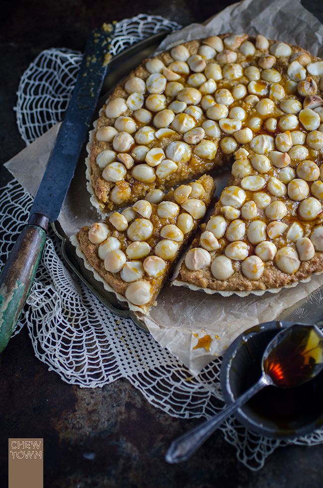 Macadamia and Golden Syrup Tart Recipe | Chew Town Food Blog