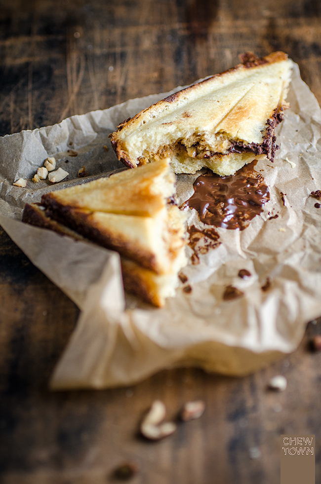 Quick Chocolate and Caramel Jaffles | Chew Town Food Blog