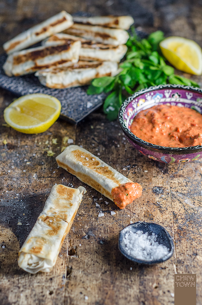 Woolworths-Gold-Cheese-3Whipped Minted Fetta and Tomato Crostini & Halloumi Dukkah Rolls | Chew Town Food Blog