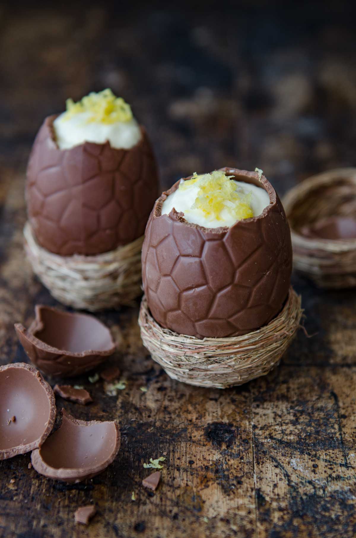 Lemon Mousse Filled Easter Eggs Recipe | Chew Town Food Blog