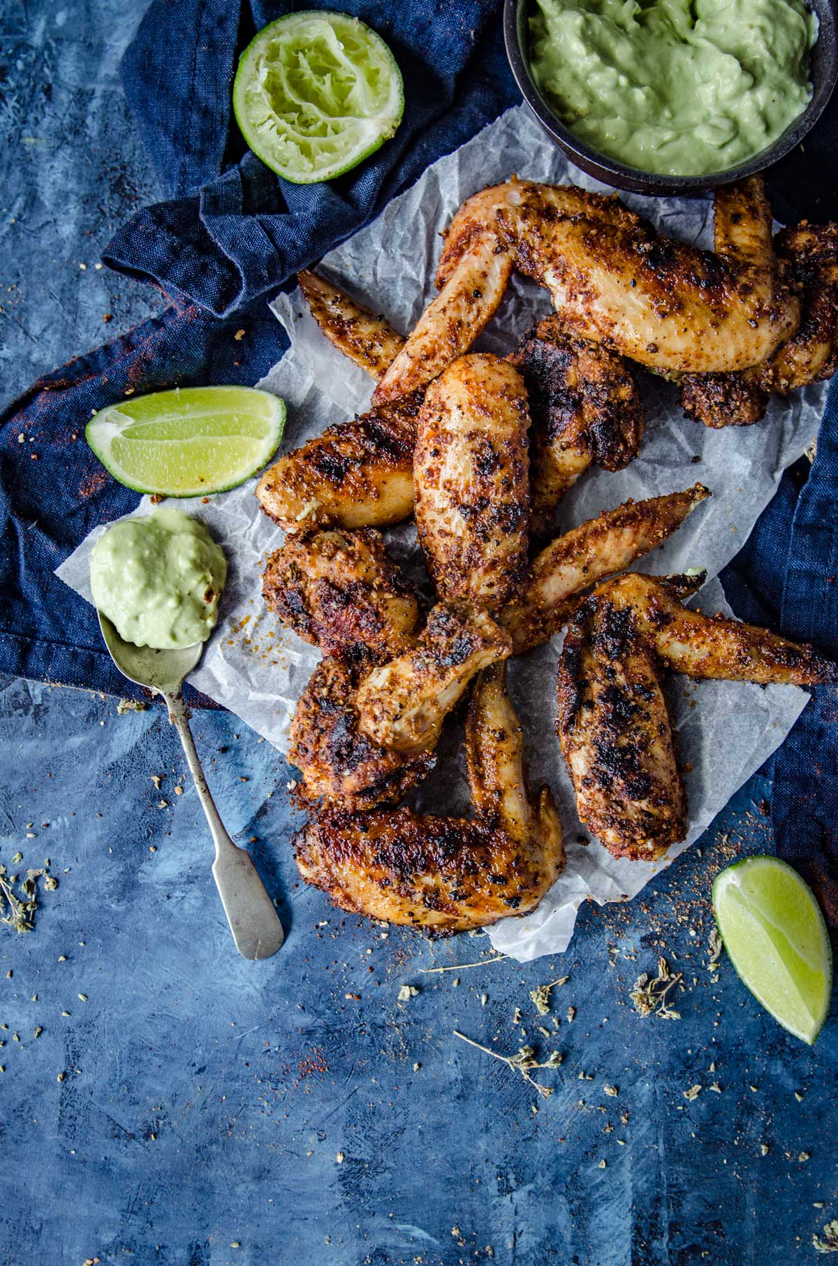 Mexican Chili Wings with Avocado Yoghurt Sauce | Chew Town Food Blog