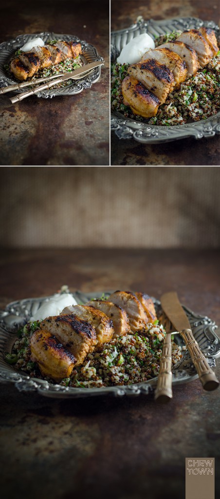 Harissa Chicken with Herbed Quinoa Recipe | Chew Town Food Blog