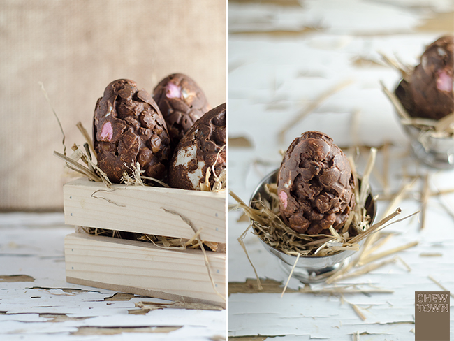 Rocky Road Easter Eggs | Chew Town Food Blog