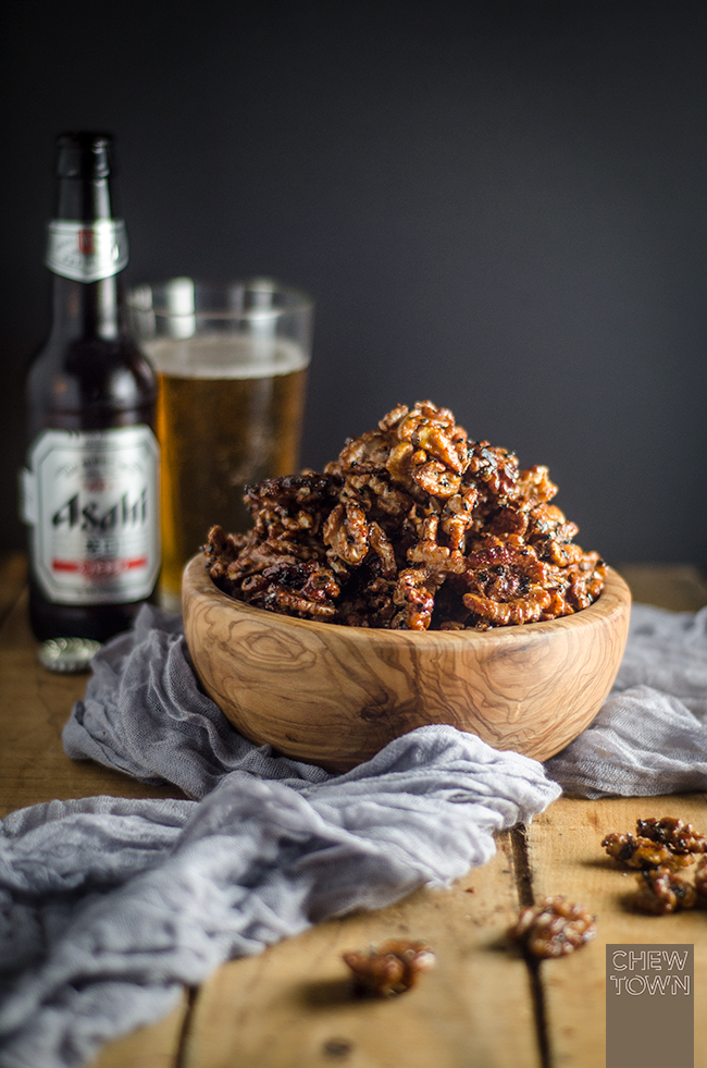 Spiced Maple and Black Sesame Walnuts | Chew Town Food Blog