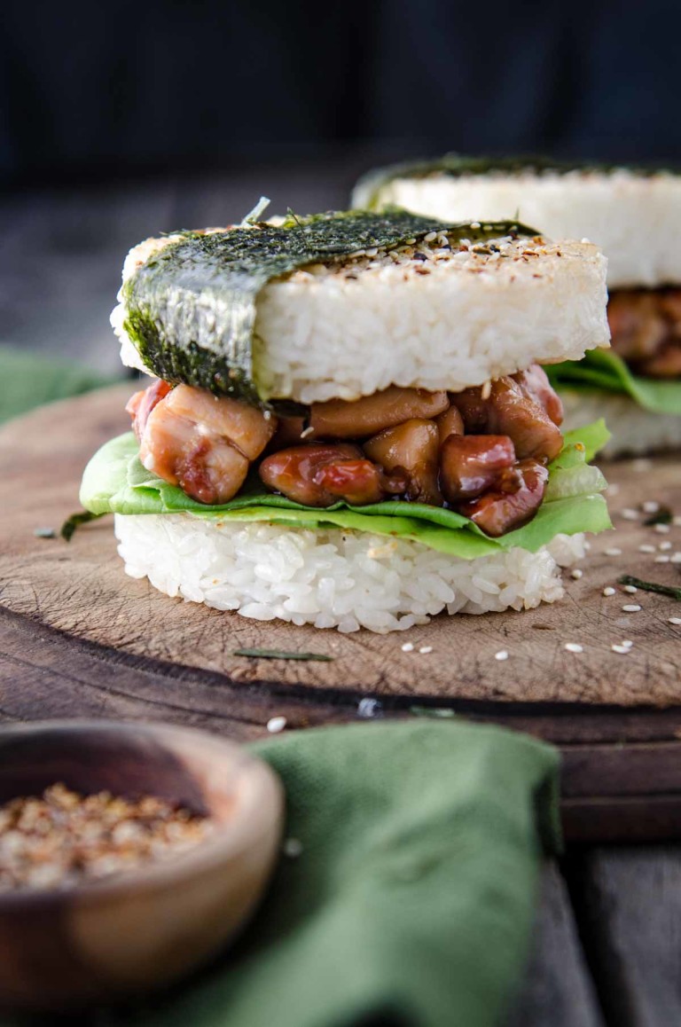 Chicken Teriyaki Rice Burger Chew Town Food Blog