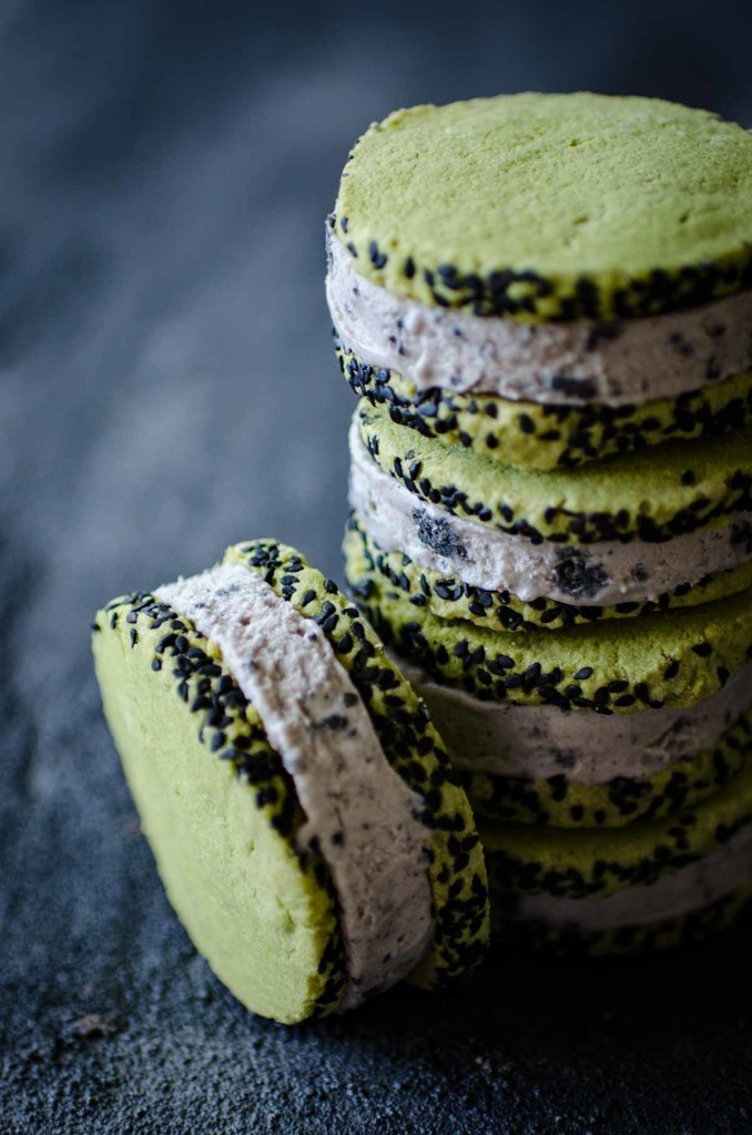 Black Sesame and Green Tea Ice Cream Sandwich Recipe