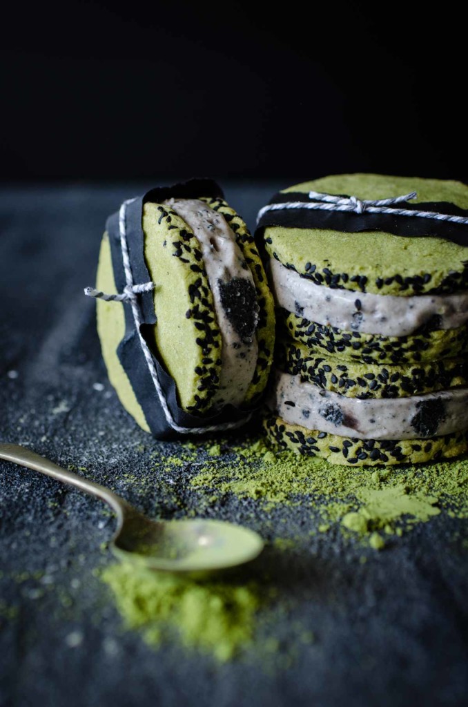Black Sesame and Green Tea Ice Cream Sandwich Recipe