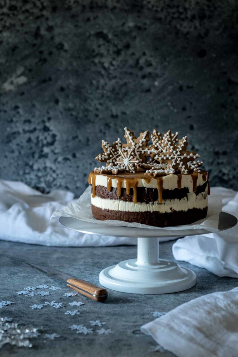 Gingerbread Ice Cream Sandwich Cake | Chew Town Food Blog