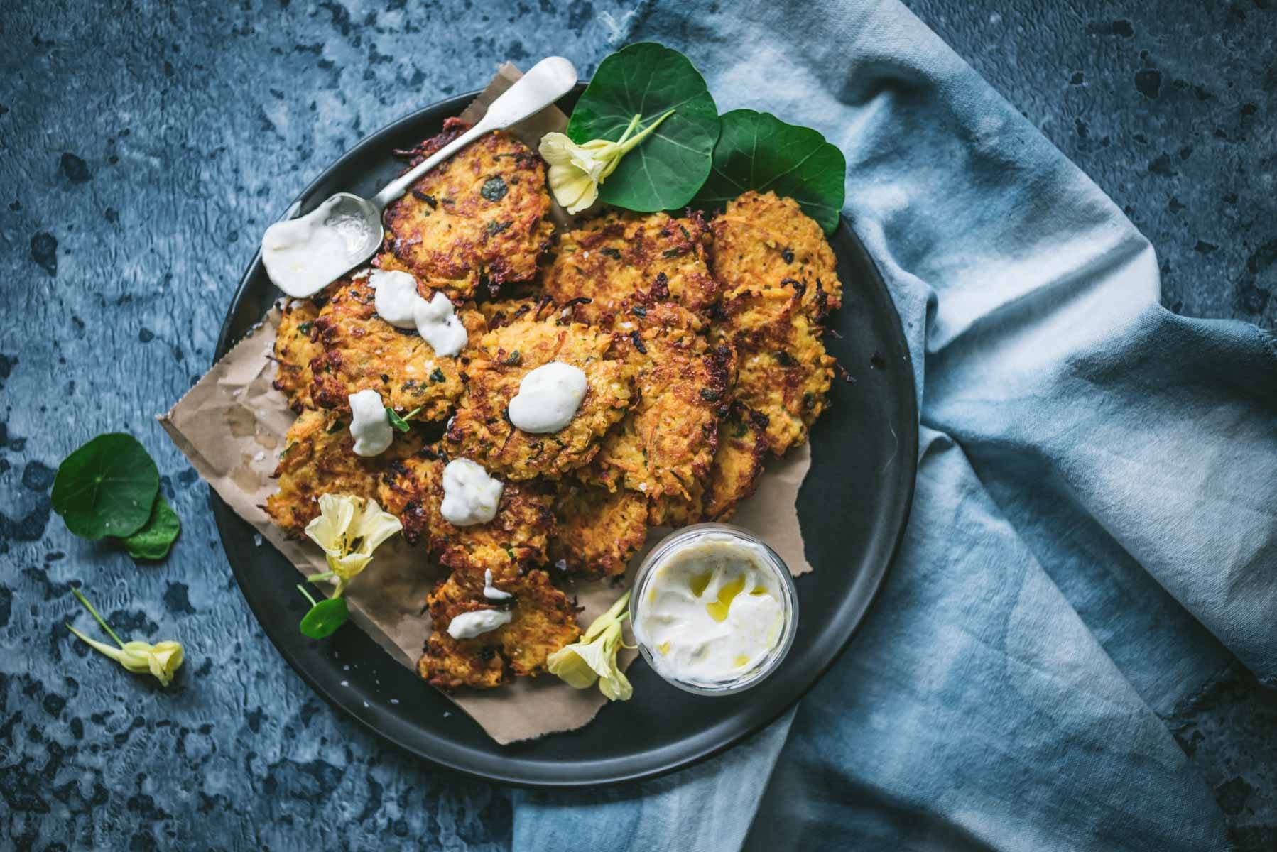 Carrot and Halloumi Fritters | Chew Town Food Blog