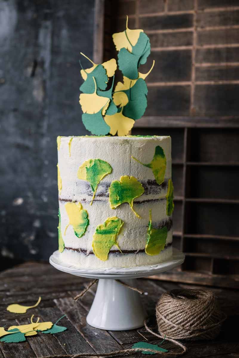 Cardamom and Lime Ginkgo Leaf Cake | Chew Town Food Blog