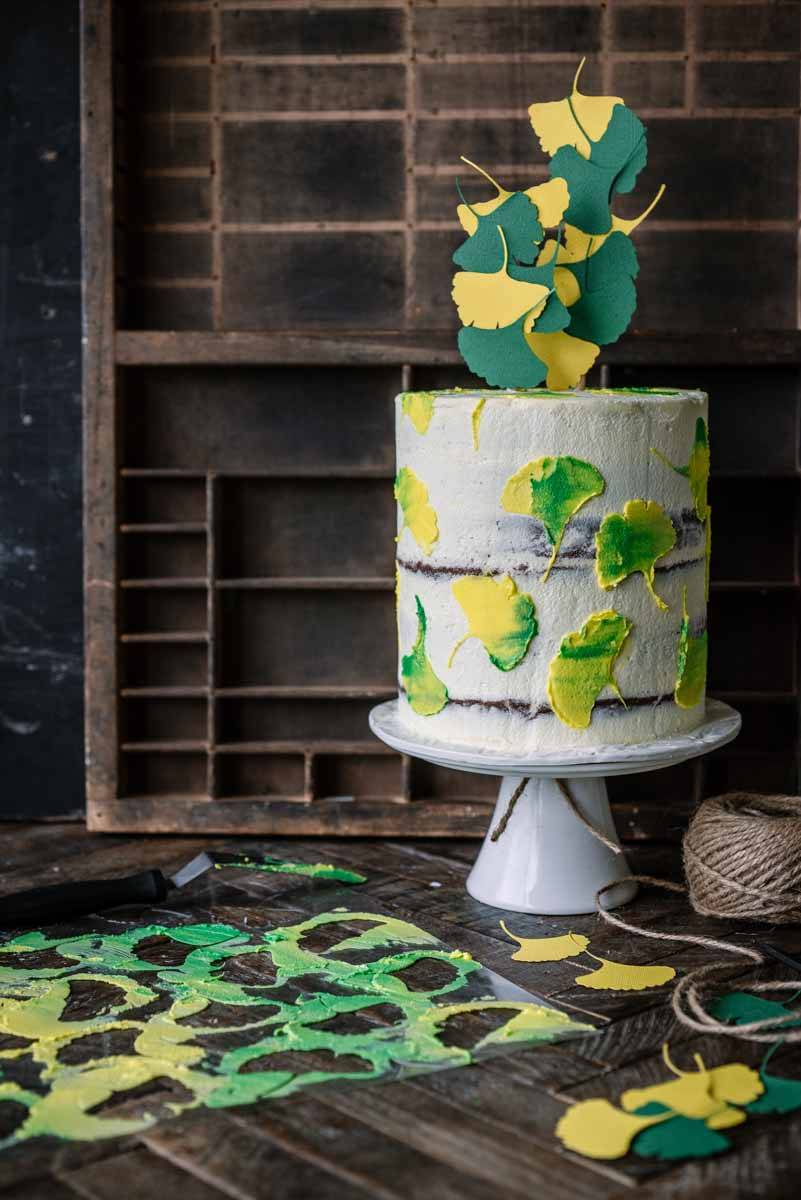 Cardamom and Lime Ginkgo Leaf Cake | Chew Town Food Blog