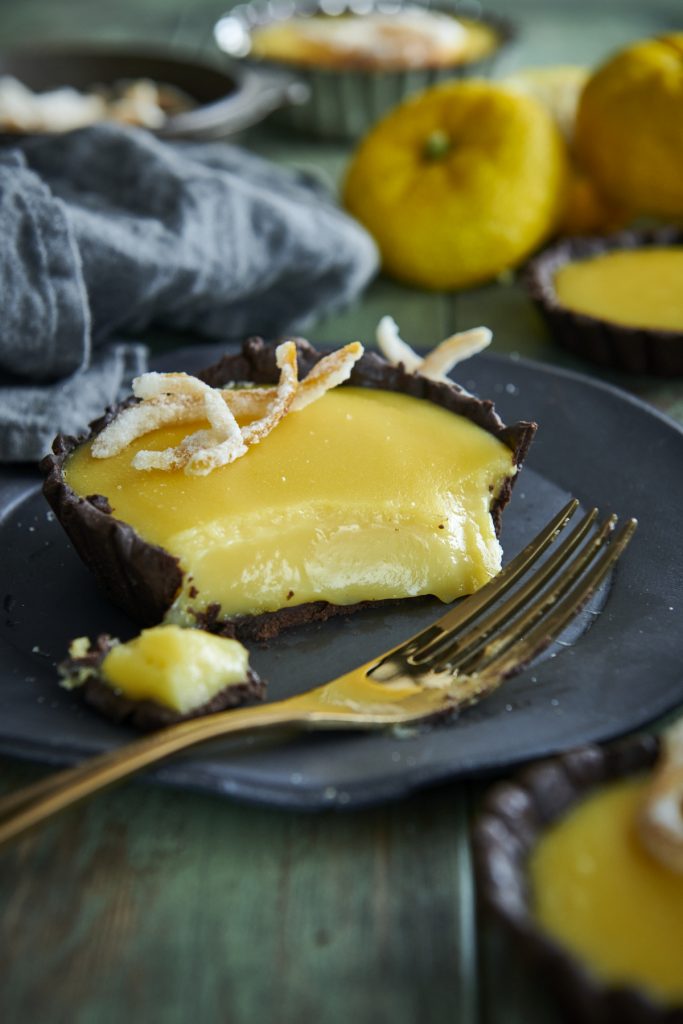 Yuzu Chocolate Tart | Chew Town Food Blog